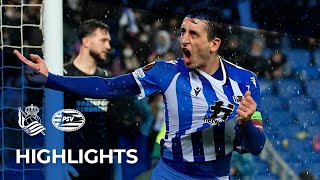 HIGHLIGHTS  Real Sociedad 3  0 PSV  Europa League [upl. by Alvan]