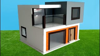 Como hacer una CASA en miniatura con CARTON pluma [upl. by Brandi]