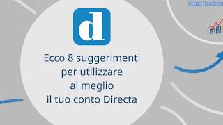 Primo accesso al conto Directa le 8 cose da fare subito [upl. by Lyn]