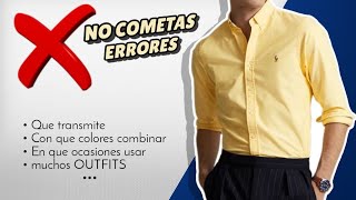 CAMISA AMARILLA → Como combinar y vestirlas  muchos OUTFITS para hombre [upl. by Hermie]