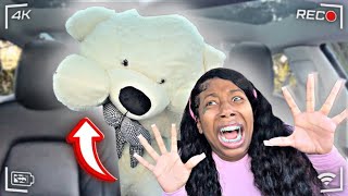 EPIC TEDDY BEAR SCARE PRANK On GIRLFRIEND In THE CAR 🤯   HILARIOUS [upl. by Binny488]