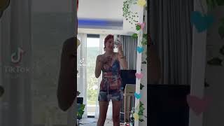 karina kurzawa wearing a really short dress TikTok fit check [upl. by Suirrad]