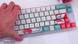 108 Keys XDA Profile PBT Keycap DYESublimation Japanese Ukiyoe Keycaps For GK61 Cherry MX Switch [upl. by Ahsilra800]