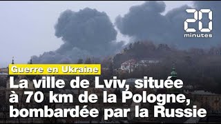 Guerre en Ukraine la ville de Lviv située à 70 km de la Pologne bombardée par la Russie [upl. by Turtle]