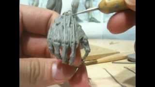 How To Sculpt Ecorche Hercules  Part 34 Back of Hand Tendons and Ligaments [upl. by Leynwad]