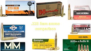 223 Remington Ammunition comparison [upl. by Anitniuq]