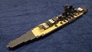 Lego Yamato Moc WW2 Battleship Speedbuild World War Two Navy Ship Build Tutorial Video [upl. by Lipps]