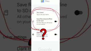 Save files shared offline to SD Card option Can not visible in Files by Google app shorts [upl. by Otrebmal]