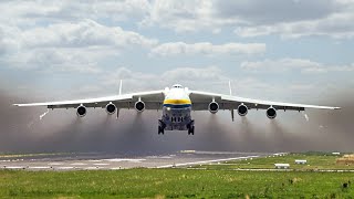 Antonov An225 Mriya FULL POWER Takeoff at LeipzigHalle Airport [upl. by Arlyn]