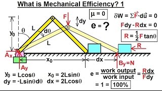 Mechanical Engineering Ch 13 Virtual Work Applications 8 of 39 What is Mechanical Efficiency 1 [upl. by Drusi358]