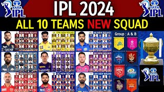 IPL 2024  All 10 Teams Squad  All Teams Squad IPL 2024  All Teams Players List IPL 2024 IPL 2024 [upl. by Deutsch]