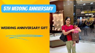 5 th wedding anniversary 😍💓anniversary gift vlog🥰vrindarahulvlog [upl. by Leeann]