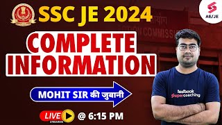 SSC JE 2024 Complete Information  SSC JE Notification 2024  SSC JE Full Details  By Mohit Sir [upl. by Lorak789]