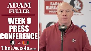 FSU Football  DC Adam Fuller on performance of defense against Duke facing cam Ward [upl. by Aivekahs]