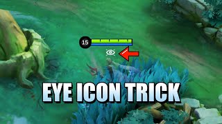 EYE ICON TRICK Bush Check for Rank Games in MLBB [upl. by Novahc982]