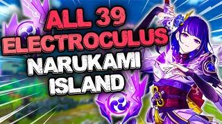 Narukami Island All 39 Electroculus Detailed Guide With TimeStamps  Genshin Imapct [upl. by Pejsach]