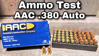 AAC 380 ACP Ammo  250Round Test [upl. by Owens]