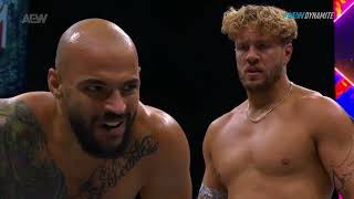 ricochet vs will ospreay highlights aew International Champion 10224 AEW Dynamite aewhighlights [upl. by Inram]