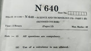 SSC 2024 Science 1 Board Paper Solutions class 10th Maharashtra board [upl. by Nlycaj]