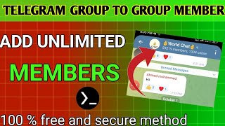 TELEGRAM GROUP TO GROUP MEMBER ADDER SCRIPT FOR TERMUX  MR CHANDIO [upl. by Adnahcal]