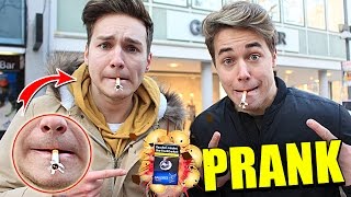 ZIGARETTEN EXPLODIEREN BEIM ANZÜNDEN PRANK  😂  Schinken Brothers [upl. by Sherwin166]