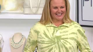 LOGO Life by Lori Goldstein French Terry TieDye Top on QVC [upl. by Iggem]