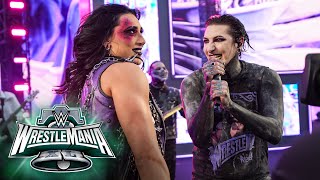 Rhea Ripley and Motionless in White rock out at WrestleMania WrestleMania XL Saturday highlights [upl. by Glassman898]