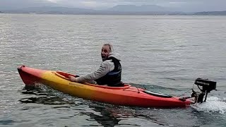 12 hp outboard motor on a Kayak [upl. by Cul]