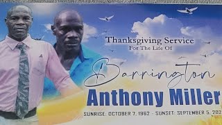 Thanksgiving service For The Life of Barrington Anthony Miller [upl. by Jorin]