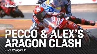 Pecco and Alex debrief their late race crash 💥  2024 AragonGP [upl. by Centeno639]