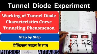 Tunnel Diode Experiment  Characteristics of Tunnel diode  Working of Tunnel diode [upl. by Fedora]