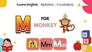 ABC Vocabulary  Learning English Words  Letters of the Alphabet A to Z [upl. by Maice]