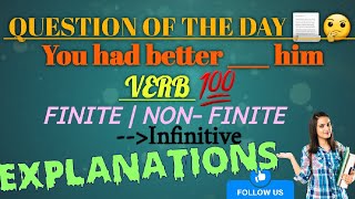 VERB  Finite vs Non Finite ✅️ INFINITIVE কি⁉️What is INFINITIVE 🤔 english englishgrammar [upl. by Charline]