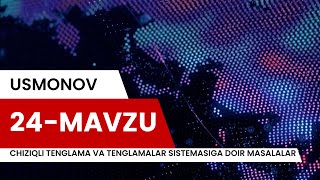 24mavzu Chiziqli tenglama va tenglamalar sistemasiga doir masalalar [upl. by Arrekahs608]