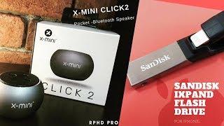 Sandisk iXpand Flash Drive amp Xmini Click2 Pocket Speaker [upl. by Ailey]