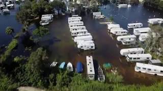 Fort Myers RV and Island Park Resort Florida Flooding from August Heavy Rain [upl. by Ttenyl]