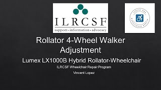 Rollator 4 Wheel Walker Wheel Cleaning and Adjustment [upl. by Aicercal]