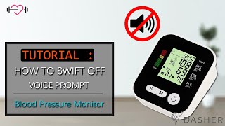 Tutorial How to switch off voice prompt Blood pressure monitor [upl. by Wier]