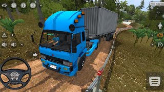 FUSO container bussidmod offroad driving bus simulator Indonesia games [upl. by Arriec]