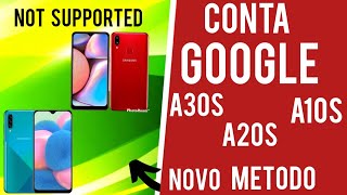 conta Google Samsung A30S a10s A20s novo método atualizado 2024 [upl. by Neevan]