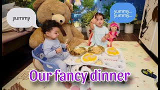 Mamma made a fancy dinner set up  HINDI  Lianna and Divisha Official [upl. by Etnovaj]