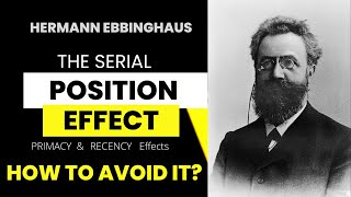 The serial position effect Primacy amp Recency effects [upl. by Torrlow]