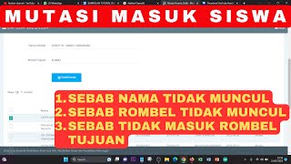 CARA MUTASI SISWA MASUK KE SEKOLAH TERBARU DAPODIK 2024 [upl. by Anavi897]