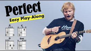 Perfect Ed Sheeran EASY GuitarLyric PlayAlong [upl. by Wildon799]