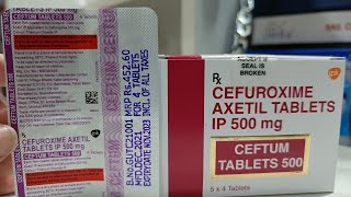 Ceftum 500 tablet  cefuroxime Axetil  usedoseworkside effects parcautions full info in hindi 👍 [upl. by Repohtsirhc63]