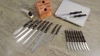 Kitchen Knives Essential Tutorial  Chef Knife Kit Essential [upl. by Ahsiek]