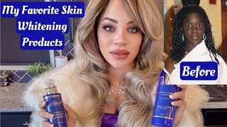 SKIN WHITENING DEETS HOW I GOT MY DARK SKIN SO MUCH WHITER amp COMPLETELY TRANSFORMED 🤯🤯🤯 [upl. by Cynar]