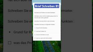 German Exam Brief schreiben B1 DTZGASTÖSD deutsch einfachdeutsch shorts [upl. by Tennes]