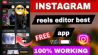 Instagram best editor template  best reels editor app  how to use Instagram template for free 😱😲 [upl. by Angelita790]