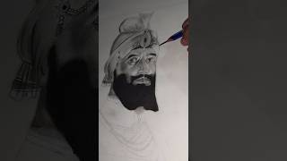 Guru Govind Singh ji drawing 🙏  shorts art youtubeshorts [upl. by Sitnik]